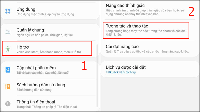Giao diện C&agrave;i đặt